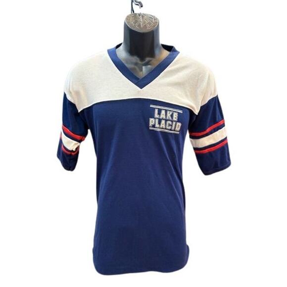 Bob Scott Other - Vintage 1980s Bob Scott Sportswear Lake Placid V-Neck Single Stitch Shirt